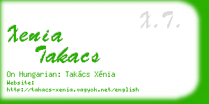 xenia takacs business card