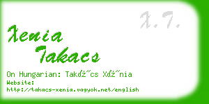 xenia takacs business card